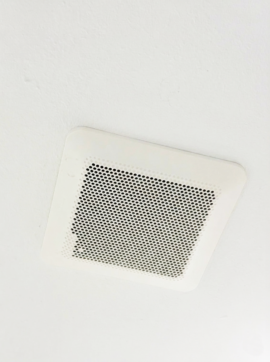 New bathroom exhaust fan after replacement