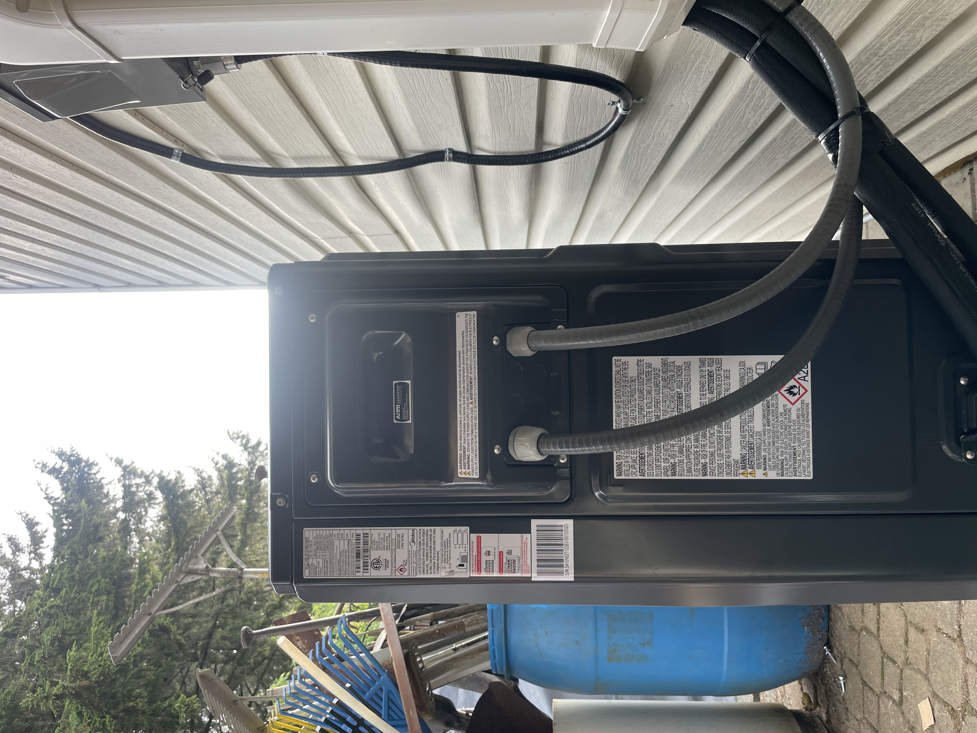 Electrical connections at heat pump outdoor unit — Gubond Electrical