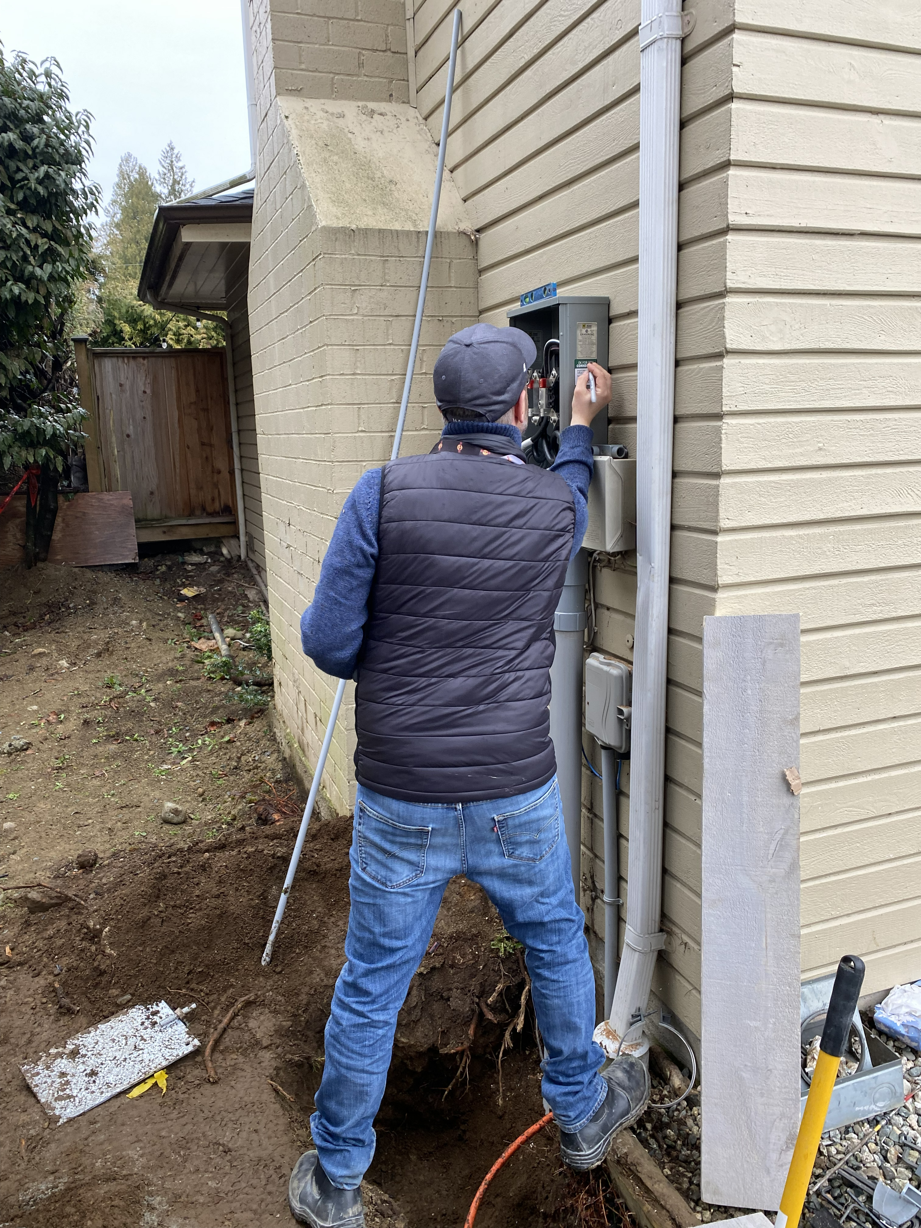 3-inch PVC conduit relaid, passed inspection